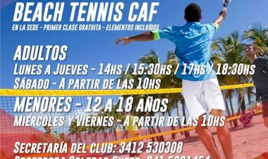 Sumate a los entrenamientos de Beach Tennis