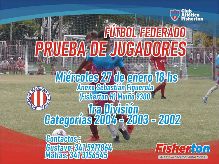 Fútbol: pruebas de jugadores