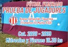 Fútbol: pruebas de jugadores