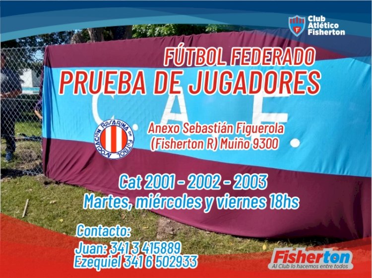 Fútbol Federado: prueba de jugadores