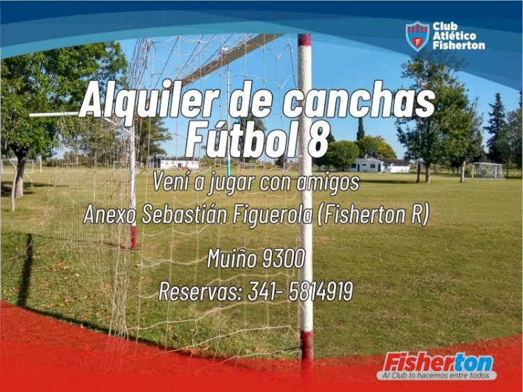 Vení a jugar al fútbol con tus amigos en Fisherton