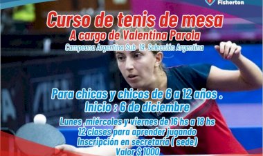 Imperdible curso de Tenis de Mesa