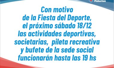 Sábado 18 de diciembre: horarios de la Sede