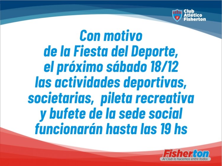 Sábado 18 de diciembre: horarios de la Sede