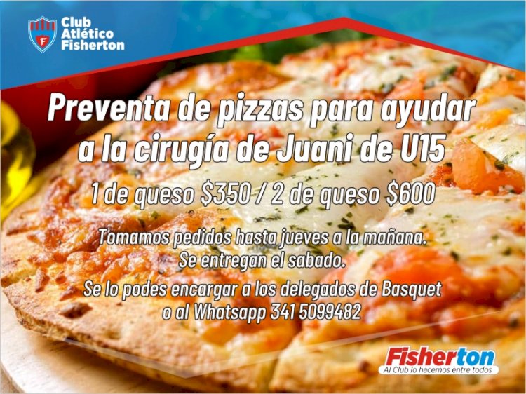 Preventa de Pizzas para ayudar a Juani